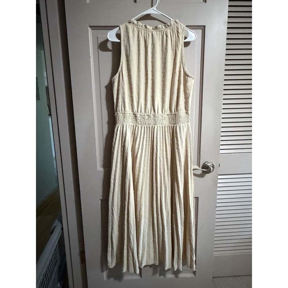 PRETTYGARDEN Women's Summer Casual Dress Size L NWT Swiss Dot Ruffle Sleeveless - Picture 4 of 7